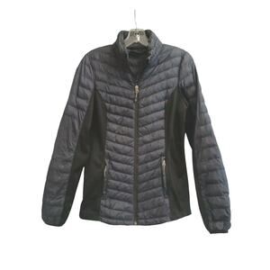 32 DEGREES HEAT Puffer Jacket Women's XSmall Navy Blue Packable Contemporary EUC